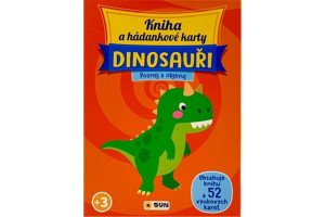 Kniha a hádankové karty Dinosauři - Poznej a objevuj