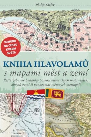 Kniha hlavolamů s mapami měst a zemí
