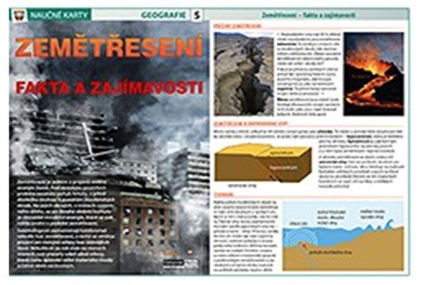 Zemětřesení - Naučné karty