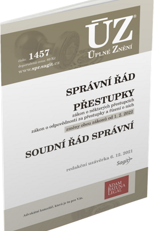 ÚZ 1457 Správní řád, Soudní řád správní, Přestupky