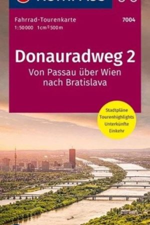 Donauradweg 2, Passau-Wien-Bratislava 1:50 000 / cykloturistická mapa KOMPASS 7004