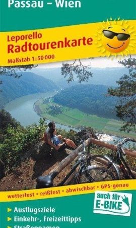 Dunajská cyklostezka 2, Pasov-Vídeň 1:50 000 / cyklistická mapa