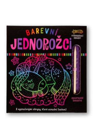 Barevní jednorožci - Vyškrabávací obrázky