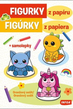 Figurky z papíru - Oranžový sešit / Figúrky z papiera - Oranžový zošit + samolepky