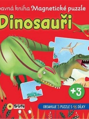 Zábavná magnetická kniha Dinosauři - čti a skládej