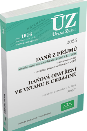 ÚZ 1616 Daně z příjmů, 2025