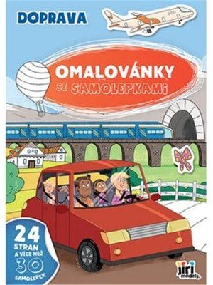 Doprava - Omalovánky A4 se samolepkami