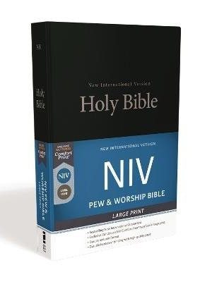NIV, Church Bible (Pew Bible), Large Print, Hardcover, Black, Comfort Print