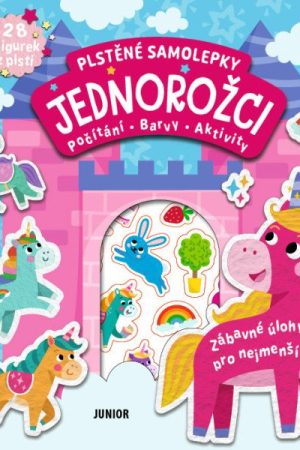 Plstěné samolepky Jednorožci + 28 figurek z plsti