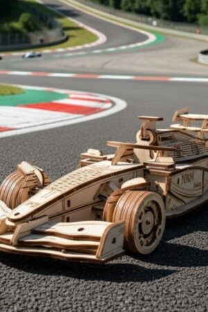 NiXiM Dřevěné 3D puzzle Závodní formule