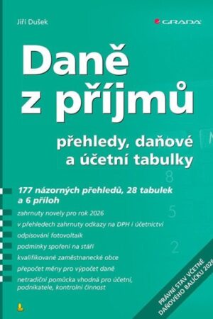 Daně z příjmů 2026 - přehledy, daňové a účetní tabulky