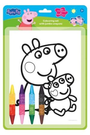 Prasátko Peppa - Omalovánkový set s oboustrannými voskovkami