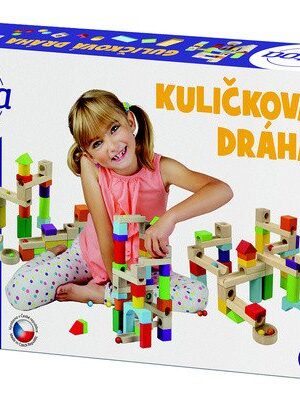 Kuličková dráha dřevěná 58ks