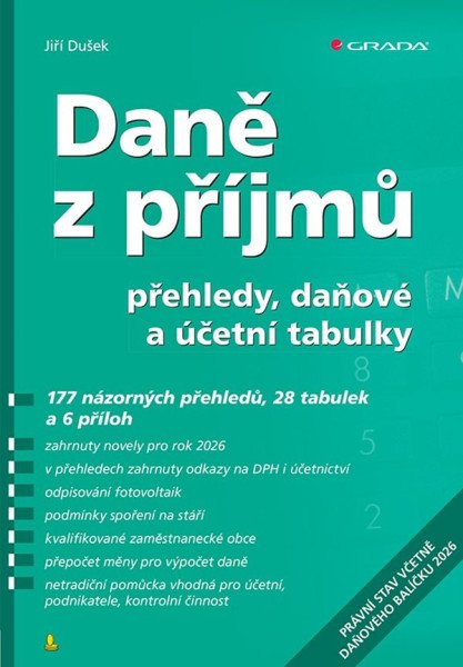 Daně z příjmů 2026 - přehledy, daňové a účetní tabulky