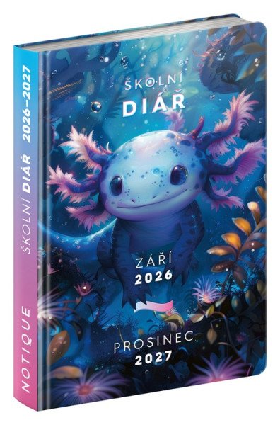 Školní diář 2026/2027 Axolotl (září 2026 - prosinec 2027), 9,8 x 14,5 cm - Obrázek 2
