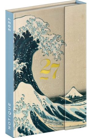 Diář 2027: Katsushika Hokusai - týdenní, magnetický, 11 x 16 cm