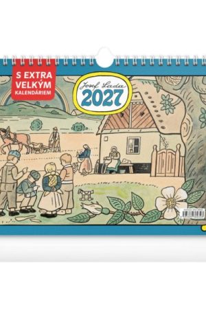 Kalendář 2027 stolní: Josef Lada s extra velkým kalendáriem, 30 x 21 cm