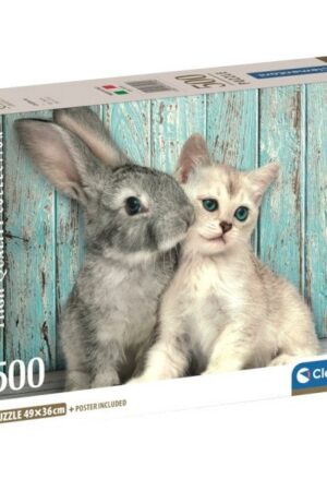 Puzzle Kočka a králíček 500 dílků