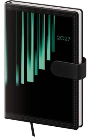 Diář 2027 týdenní kapesní Tone - zelená s magnetem