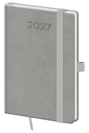 Diář 2027 týdenní  kapesní Print Pop - šedá