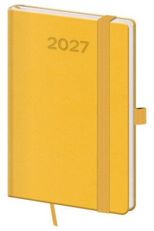 Diář 2027 týdenní kapesní Print Pop - žlutá