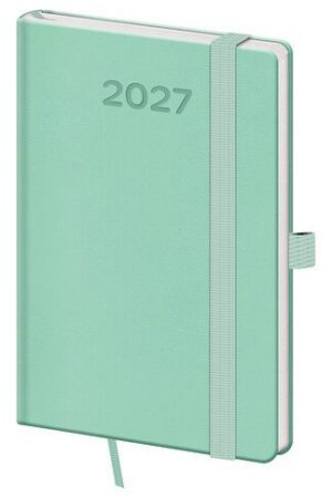 Diář 2027 týdenní kapesní Print Pop - světle zelená
