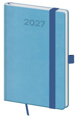 Diář 2027 týdenní kapesní Print Pop - světle modrá