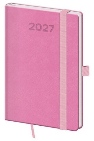 Diář 2027 týdenní kapesní Print Pop - růžová