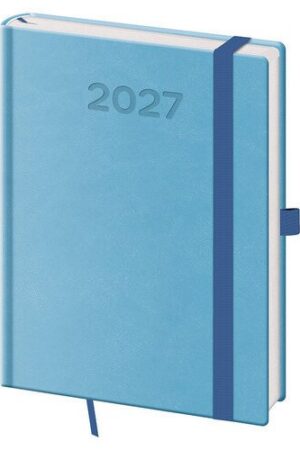 Diář 2027 týdenní B6 Print Pop - světle modrá