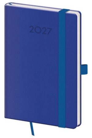 Diář 2027 týdenní kapesní Print Plus - královská modrá