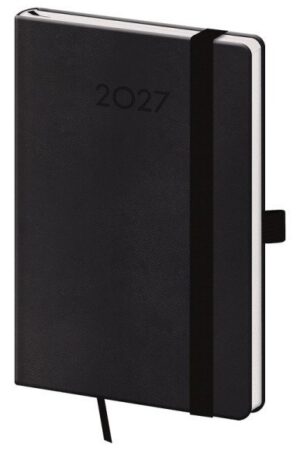 Diář 2027 týdenní kapesní Print Plus - černá