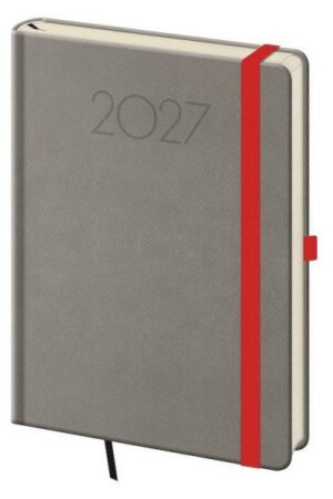 Diář 2027 denní A5 New Praga - šedá