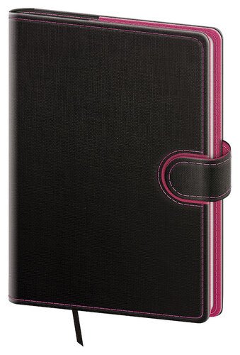 Diář 2027 denní A5 Flip - antracit/magenta