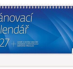 Kalendář stolní 2027 - Plánovací MODRÝ