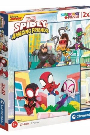 Puzzle Supercolor  Spidey a jeho úžasní přátelé 2x20 dílků