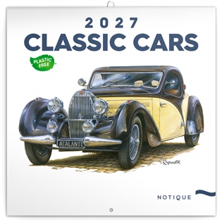 Poznámkový kalendář Classic Cars - Václav Zapadlík 2027, PLASTIC FREE
