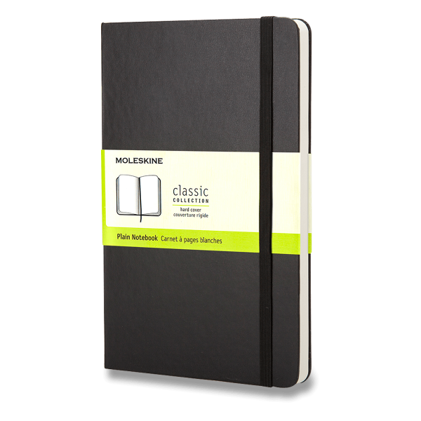 Zápisník Moleskine - tvrdé desky, S, čistý - černý