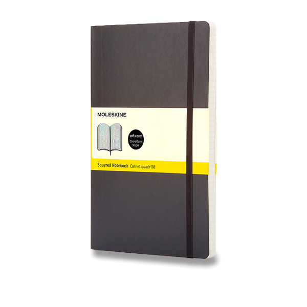 Zápisník Moleskine - měkké desky, S, čtverečkovaný - černý