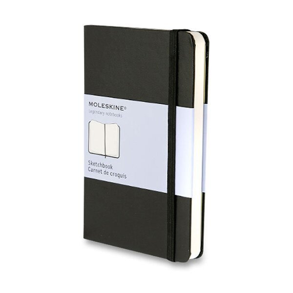 Skicář Moleskine - tvrdé desky, S - černý