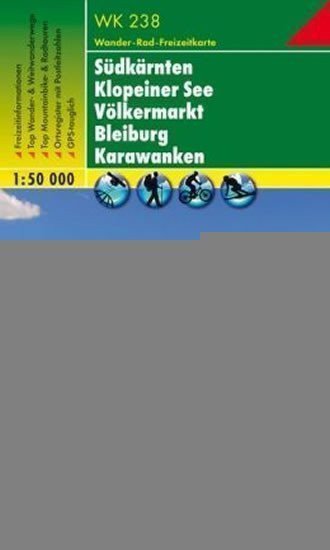 WK 238 Südkärnten, Klopeiner See, Völkermarkt 1:50 000 / turistická mapa