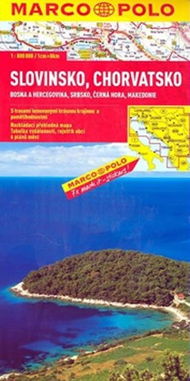 Slovinsko,Chorvatsko - automapa 1:800 000 (Bosna a Hercegovina,Srbsko,Černá Hora,Makedonie)