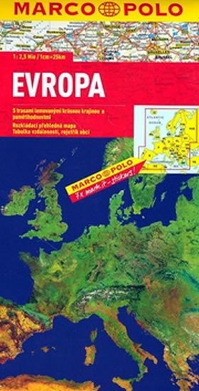 Evropa - automapa 1:2,5 Mio