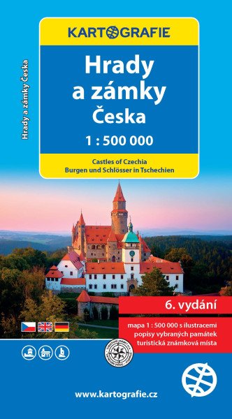 Hrady a zámky Česka 1:500 000