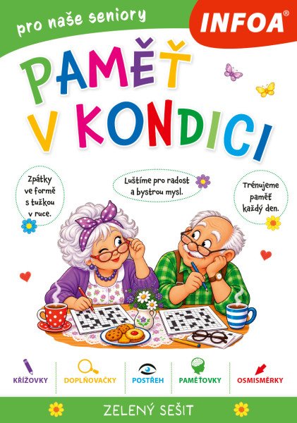 Paměť v kondici - zelený sešit pro seniory