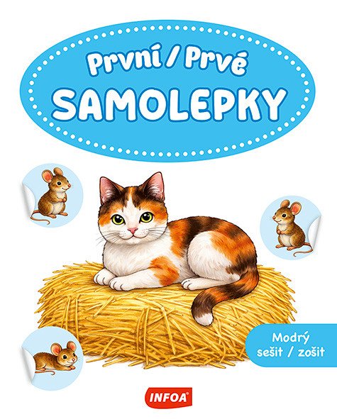 První / Prvé samolepky - Modrý sešit / Modrý zošit
