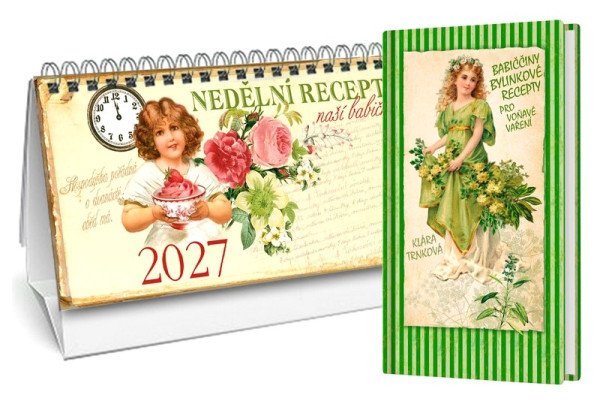 Kalendář 2027 Nedělní menu + Babiččiny recepty pro voňavé vaření