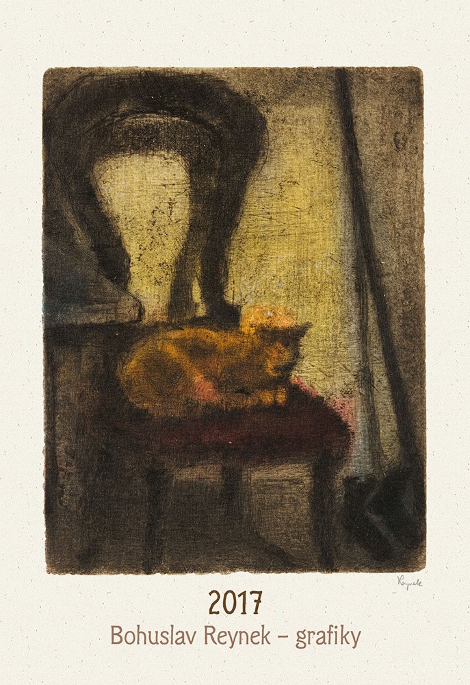 BOHUSLAV REYNEK GRAFIKY 2017 - NÁSTĚNNÝ KALENDÁŘ 230 X 335 MM - Obrázek 3