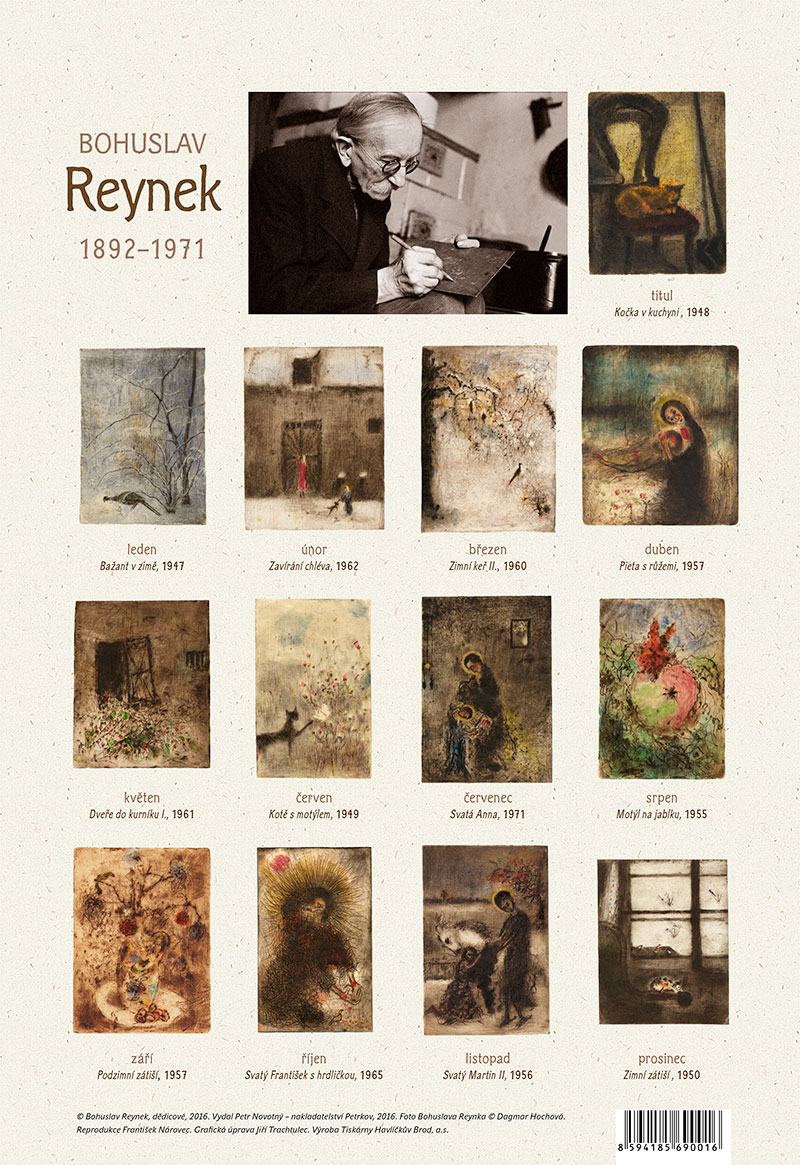 BOHUSLAV REYNEK GRAFIKY 2017 - NÁSTĚNNÝ KALENDÁŘ 230 X 335 MM - Obrázek 4