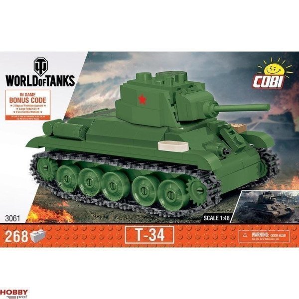 Stavebnice COBI WOT T-34, 1:48, 268 k