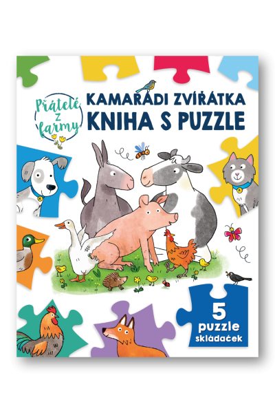 Kamarádi zvířátka kniha s puzzle Přátelé z farmy